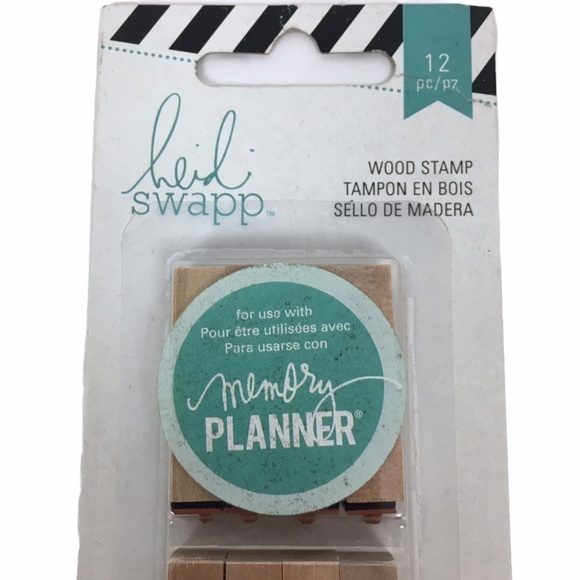 HEIDI SWAPP Mini Wood Stamp Set Memory Planner Scrapbooking Bullet Journal NWT - Picture 2 of 4
